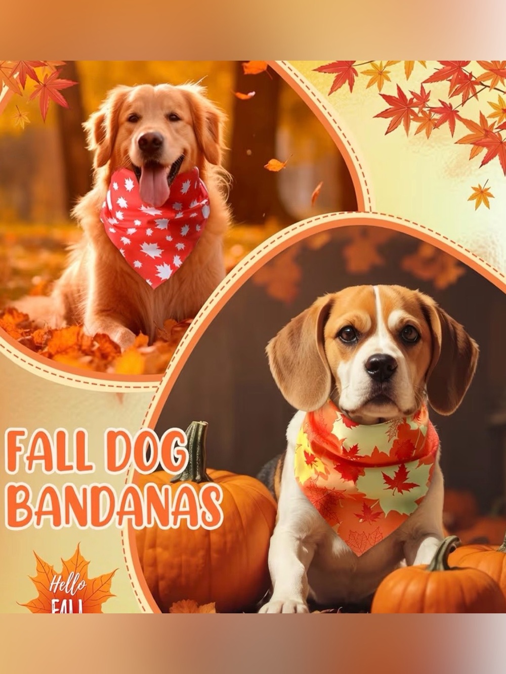 93 Pieces Autumn/Fall Dog Bandanas Bulk/Triangle Scarves for small/Medium Dogs